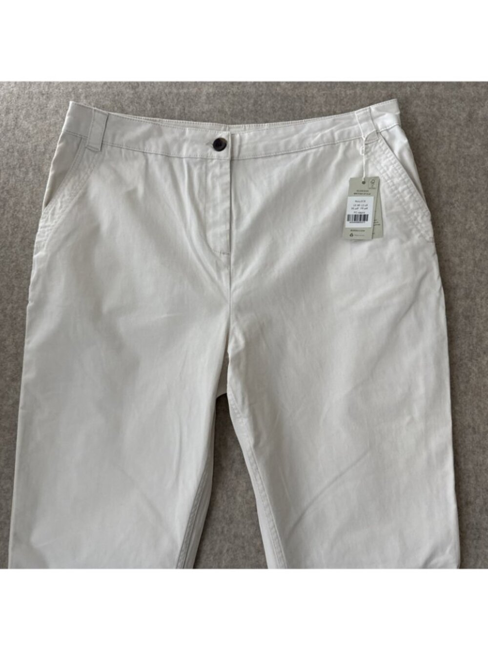 Boden Classic Chino Pant Slim Ankle Length Ecru Womens 14 New - Picture 3 of 16